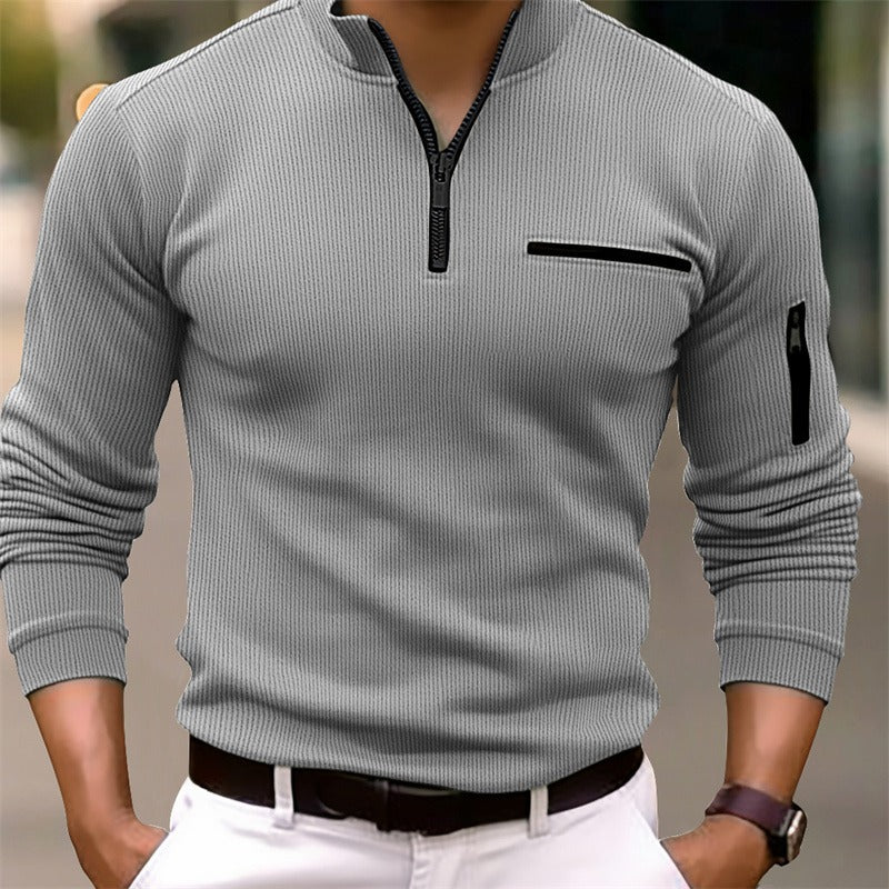 David | Modernes Herren Shirt mit Zip Detail