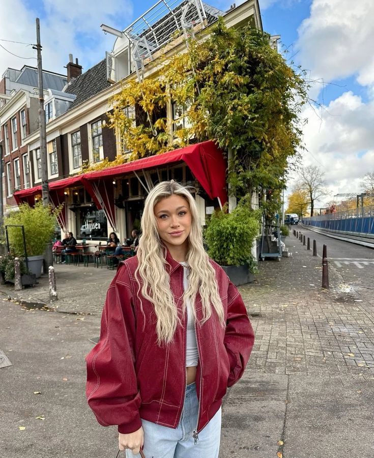 Faye | Lederjacke in Übergröße mit Reißverschluss