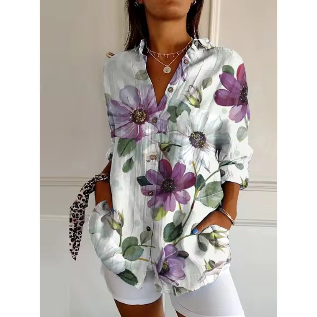 Sylvie | Geblümte Bluse mit femininem Stil