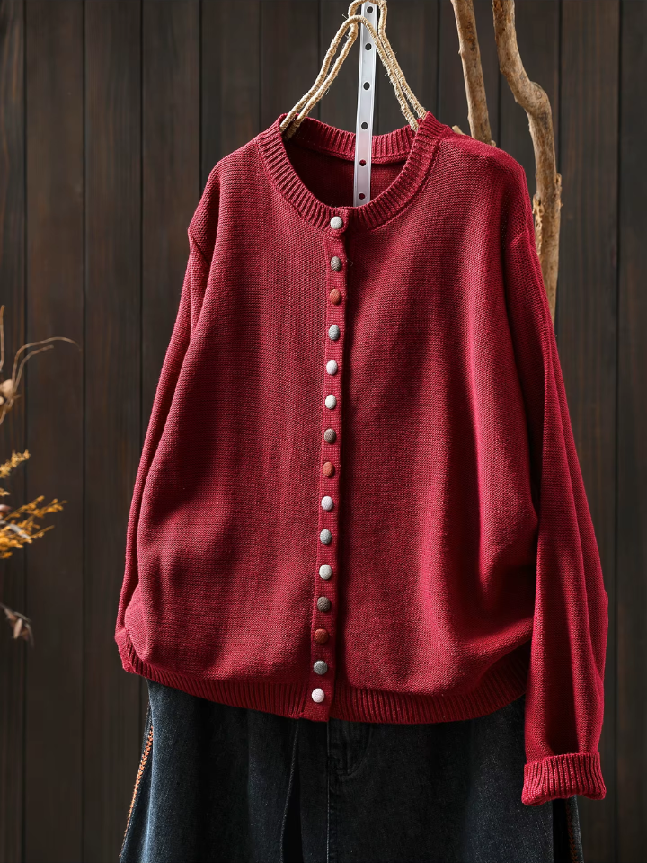 Amelia | Zeitloser Cardigan mit feinen Knöpfen