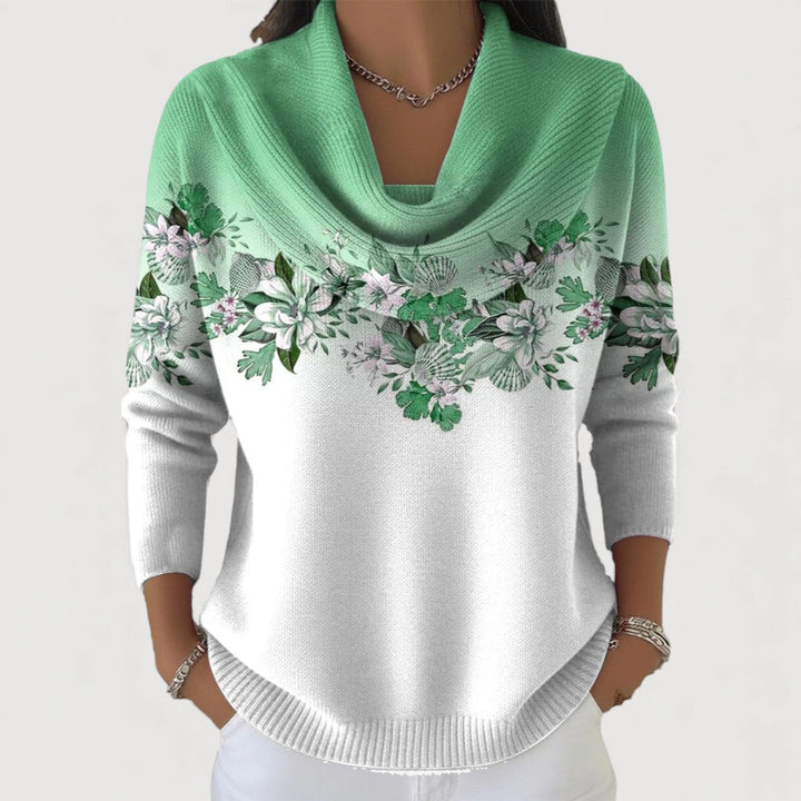 Lena | Damen Pullover mit Blumen stilvoll & zeitlos