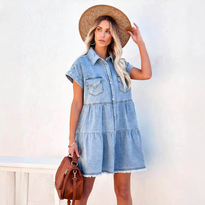 Jolijn | Feminines Jeanskleid mit modernem Schnitt