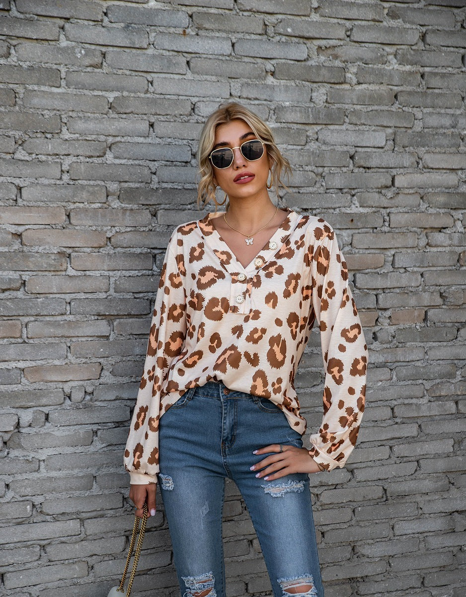 Bilc | Bluse für Frauen mit Leopardenmuster