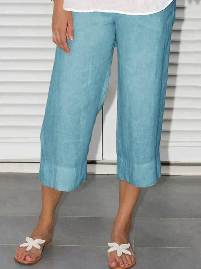 Ana | Lässige und stylische Leinen Hose mit weitem Bein