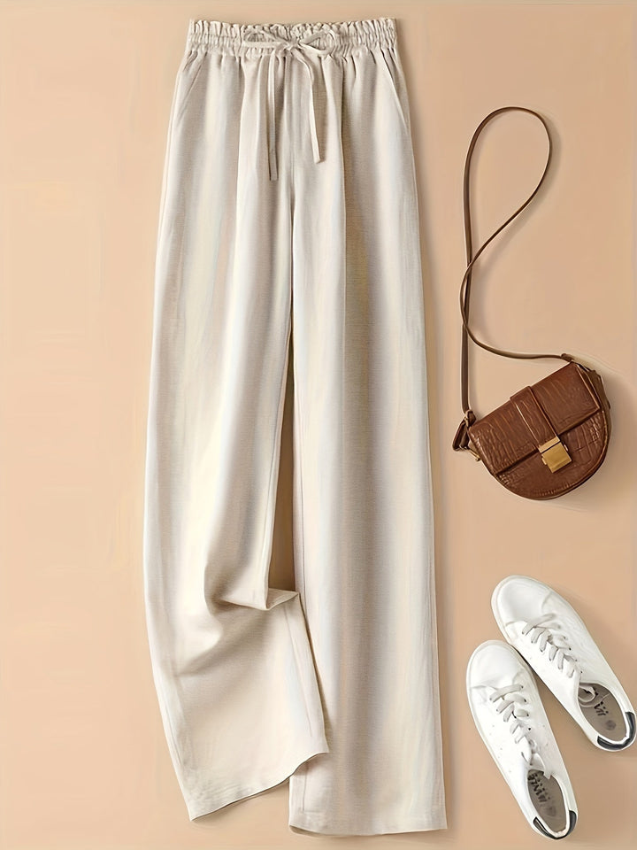 Paula | Leinenhose mit hohem Bund und Leichtigkeit