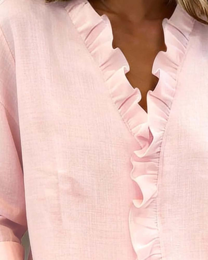 Lina | Zeitlose Damenbluse mit Volantdetails