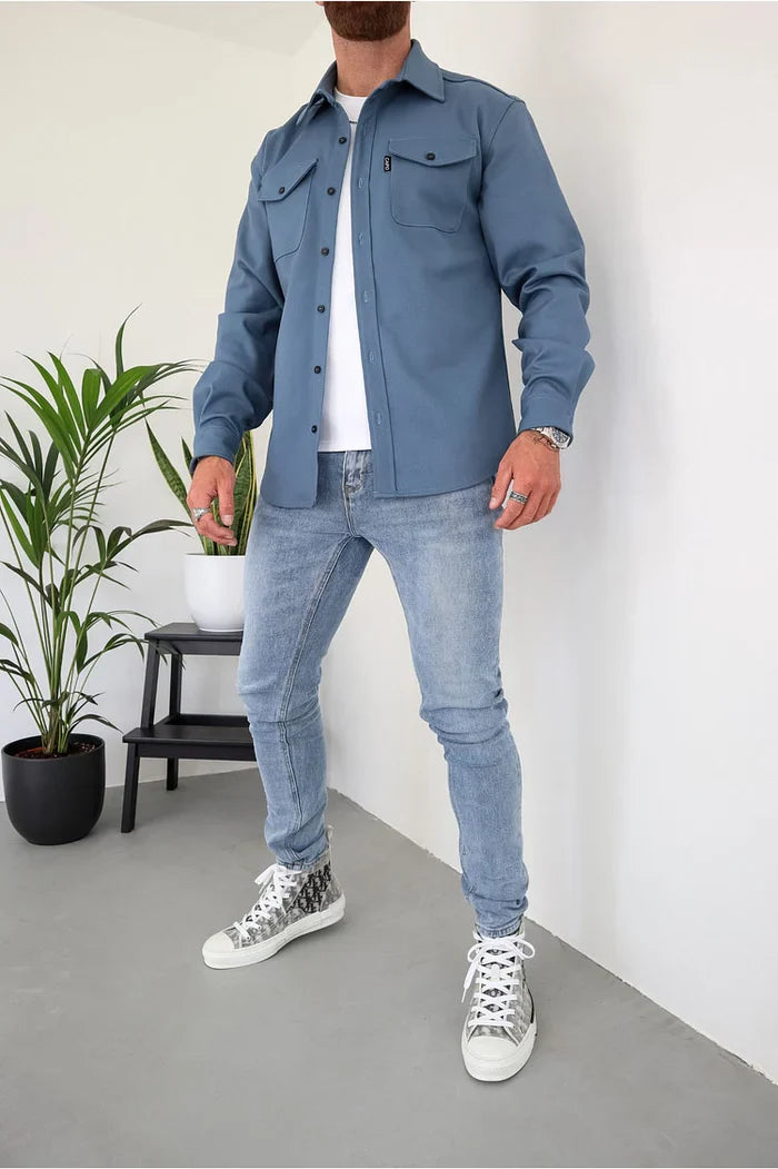Hemdjacke mit Knopfleiste – Lässig & Chic