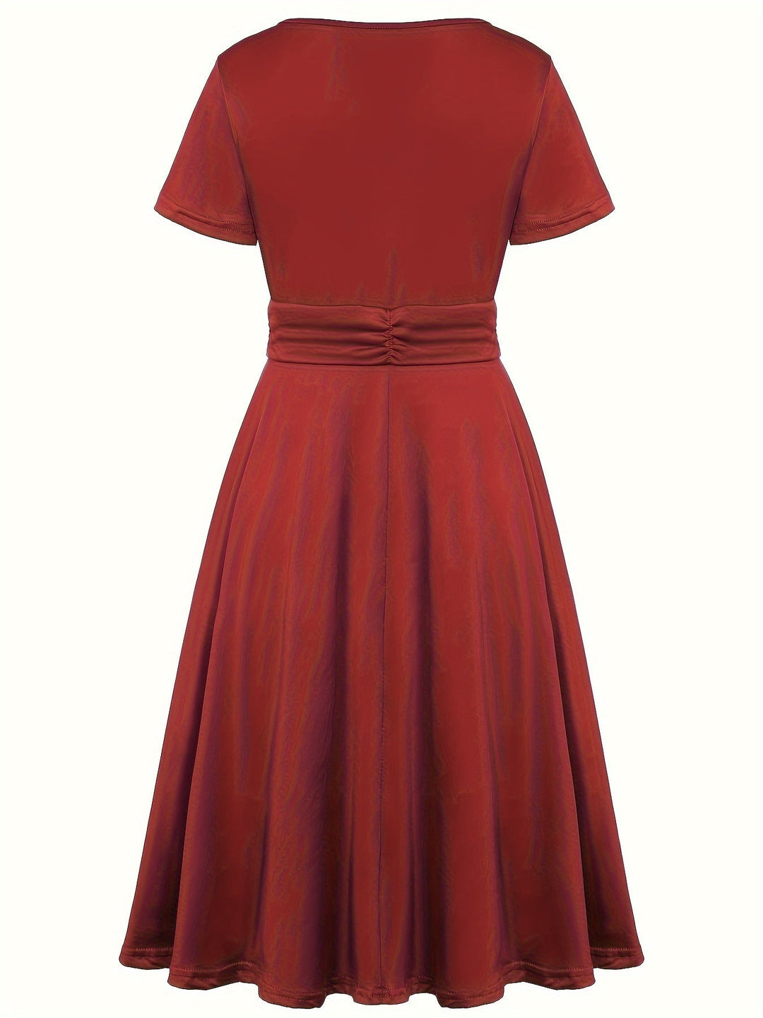 Elisa | V-Ausschnitt Midikleid mit asymmetrischem Saum