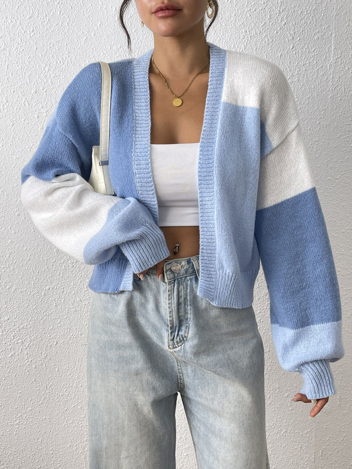 Alina | Farbblock-Strickjacke mit trendigem Look