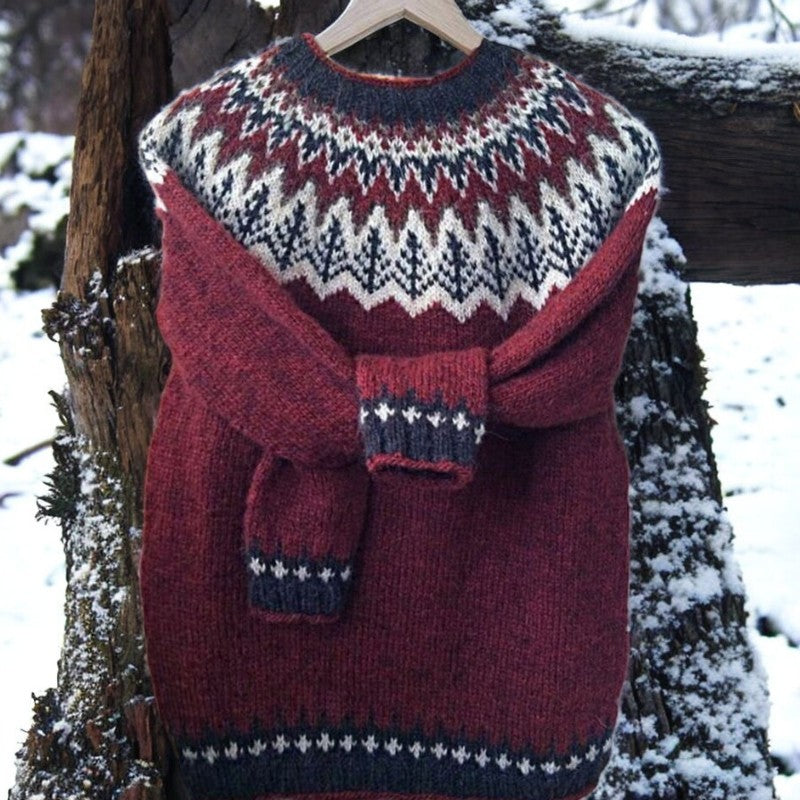 Mila | Damenpullover im stilvollen Jacquard-Look