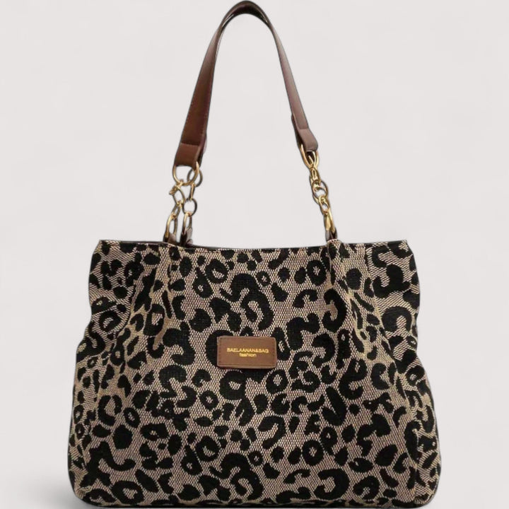 Mila | Leopardenmuster Canvas-Shopper für Damen