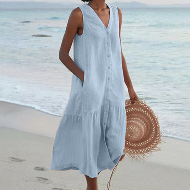 LYRA | Luftiges Sommerkleid mit V-Ausschnitt