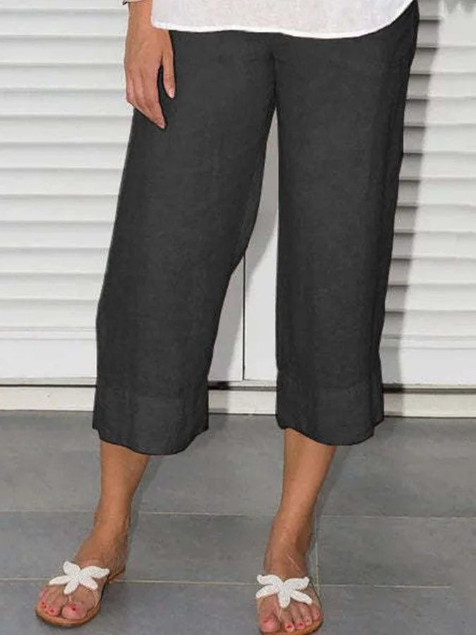 Ana | Lässige und stylische Leinen Hose mit weitem Bein