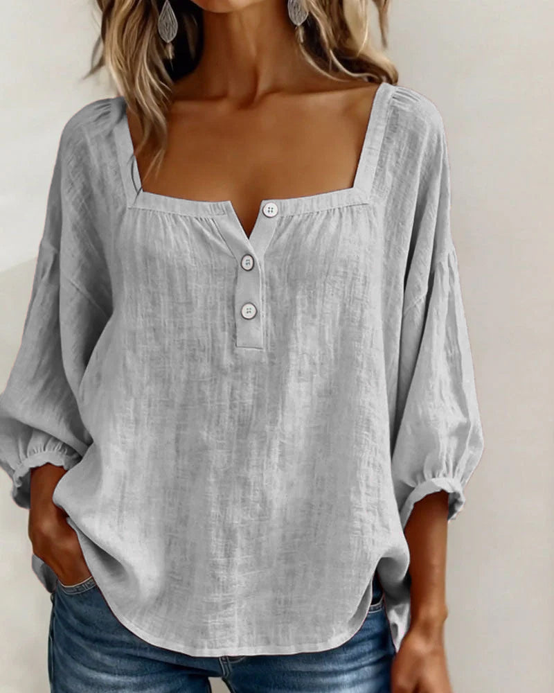 Zoe | Elegante Bluse Damen Eckiger Stil