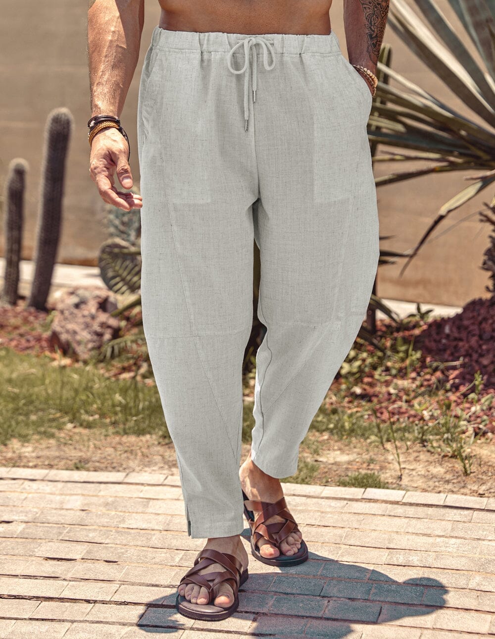 Simon | Bequeme Leinenhose mit Stretchbund