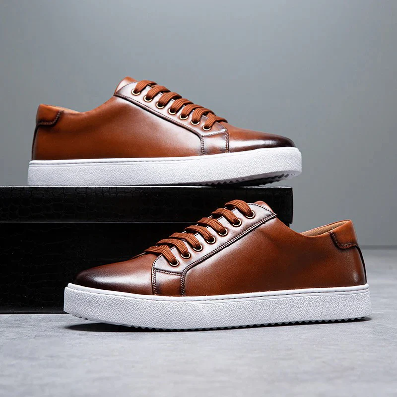 Simon | Hochwertige Herren Leder Sneakers Look