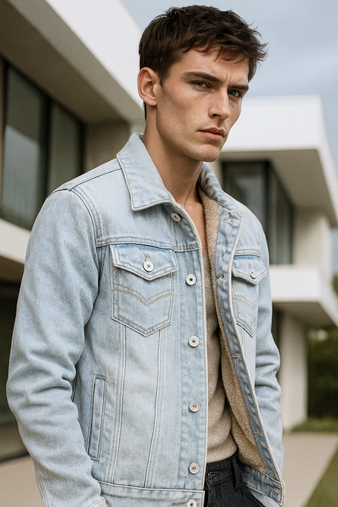 Lukas | Stylische Herren Jeansjacke im klassischen Schnitt