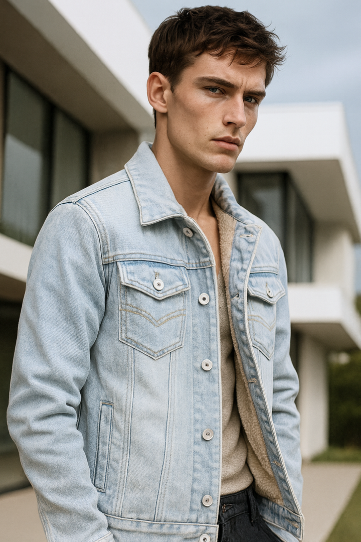 Lukas | Stylische Herren Jeansjacke im klassischen Schnitt