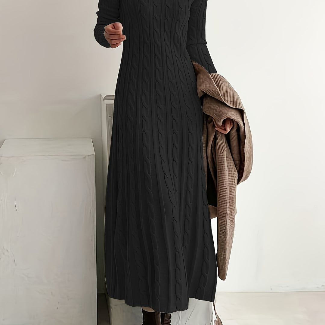 Isabella | Elegantes Damen Maxikleid Stricklook