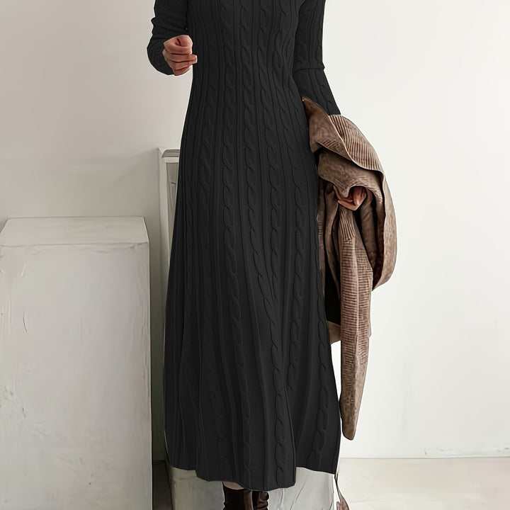 Isabella | Elegantes Damen Maxikleid Stricklook