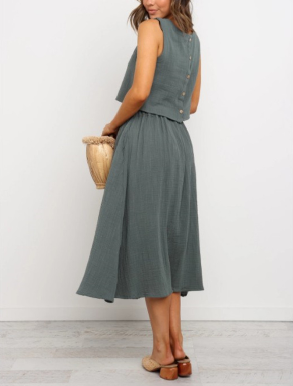 Sweet Waist | Zweiteiler in Unifarbe Damen