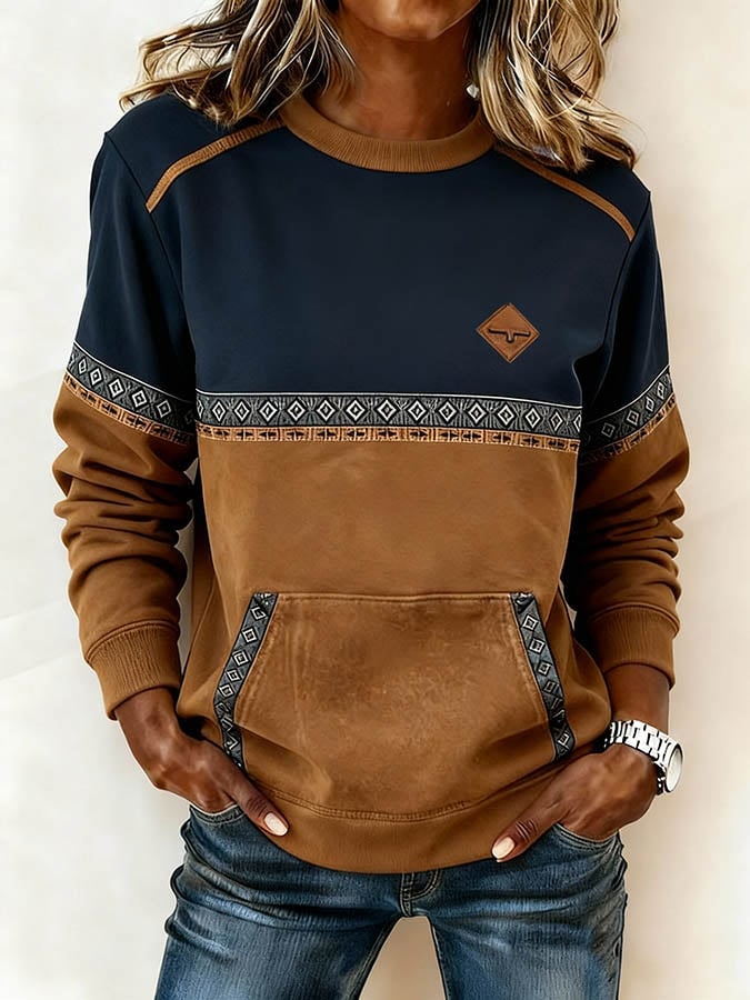 Elin | Lässiges Damen-Sweatshirt mit Farbblock-Design
