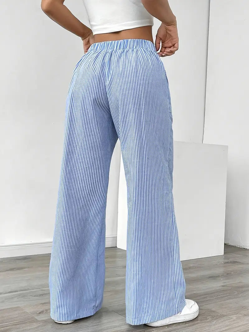 Alina | Elegante gestreifte Hose mit Taschen