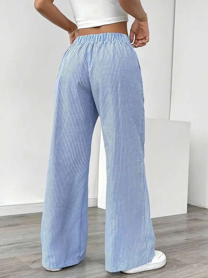 Alina | Elegante gestreifte Hose mit Taschen