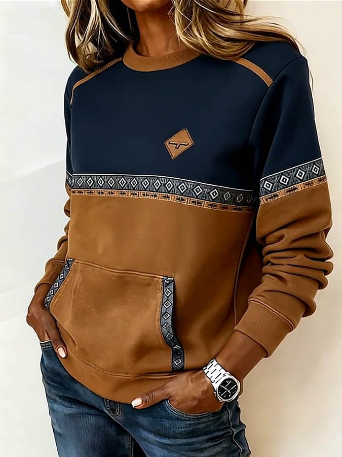 Elin | Lässiges Damen-Sweatshirt mit Farbblock-Design