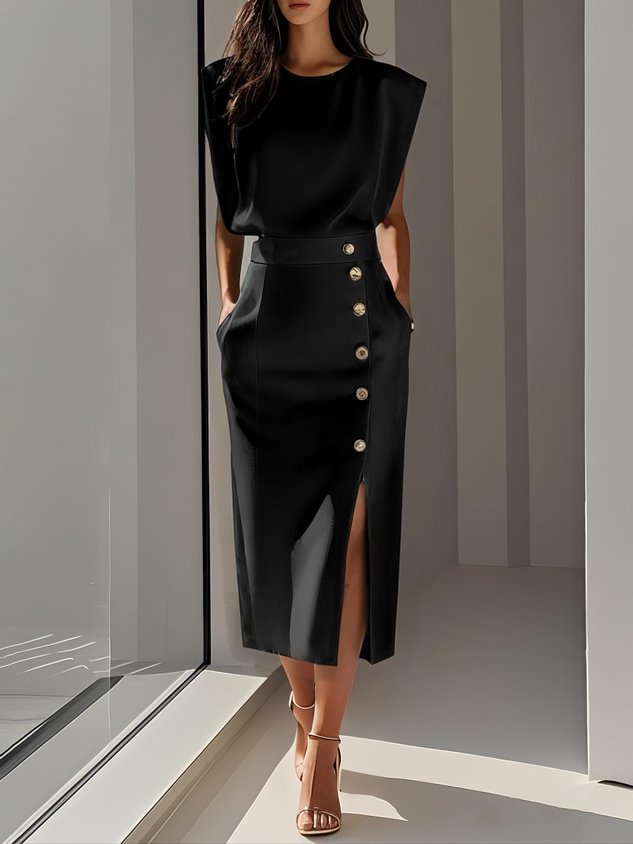Valeria | Stilvolles Freizeitkleid Damen mit V-Ausschnitt