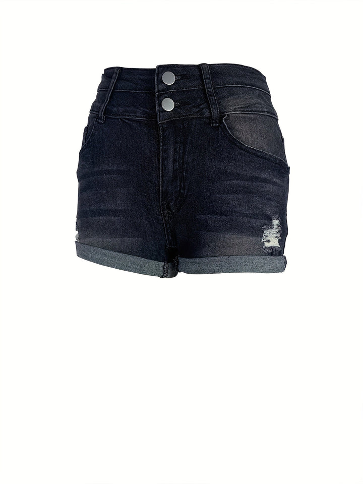 Sanne | Jeansshorts mit Stretch und Taschen