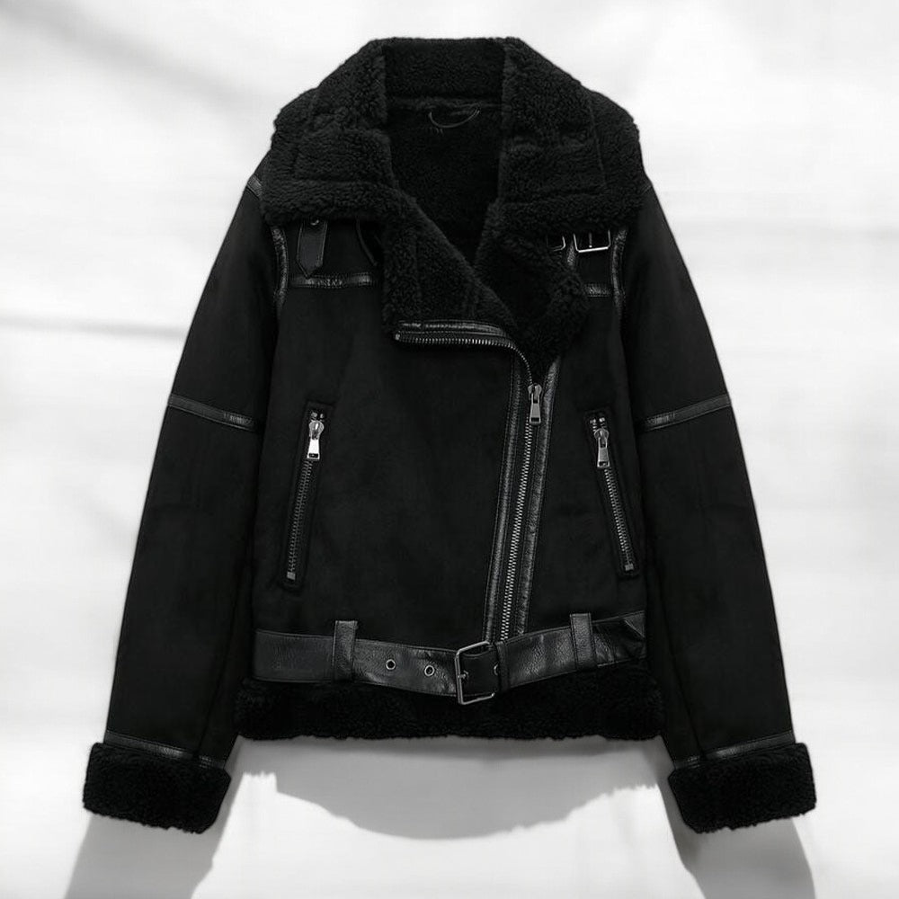 Prekta | Plüschgefütterte Damen-Motorradjacke