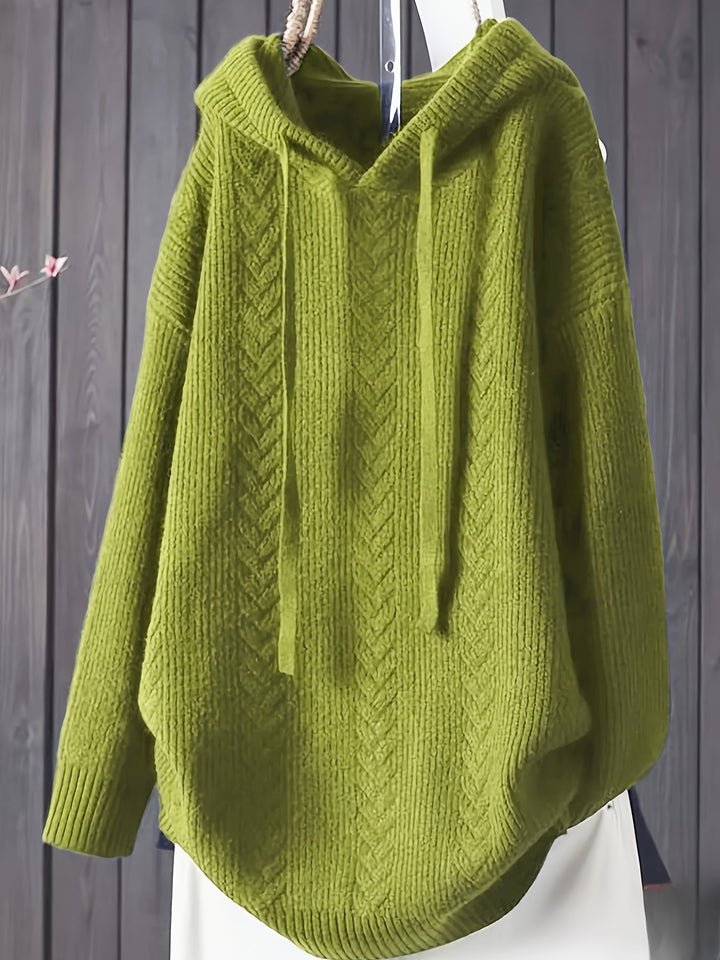Sophia | Lässiger Strick-Kapuzenpullover mit langen Ärmeln