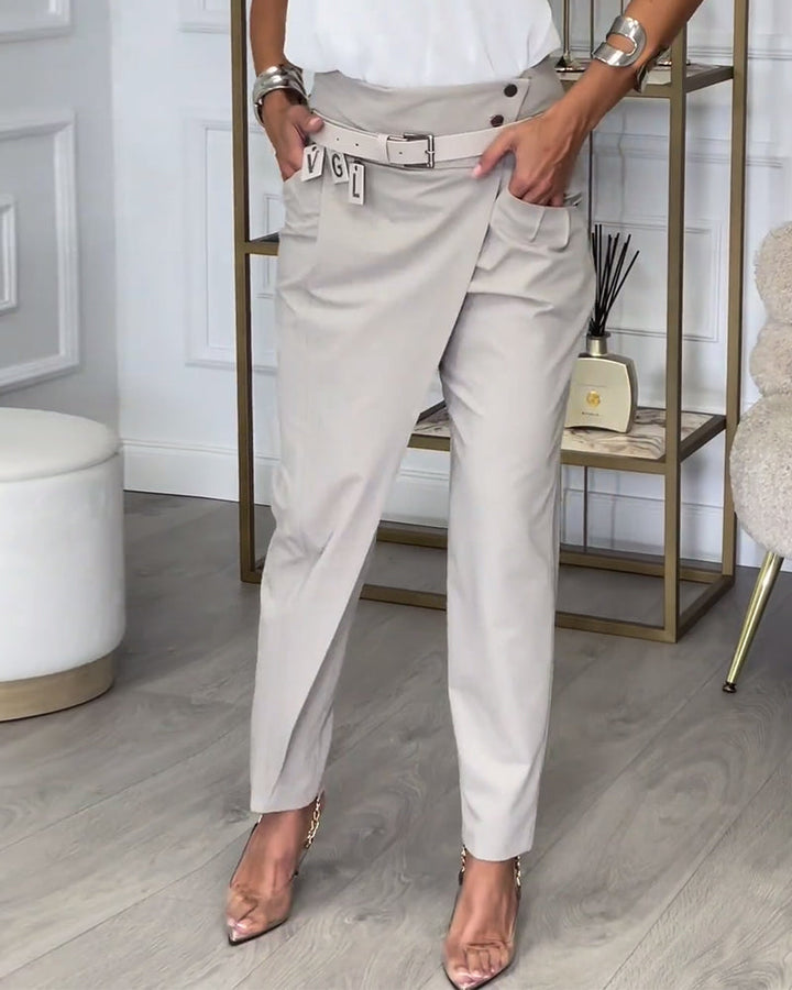 Mila | Hose mit modischem Gürtel und weitem Bein