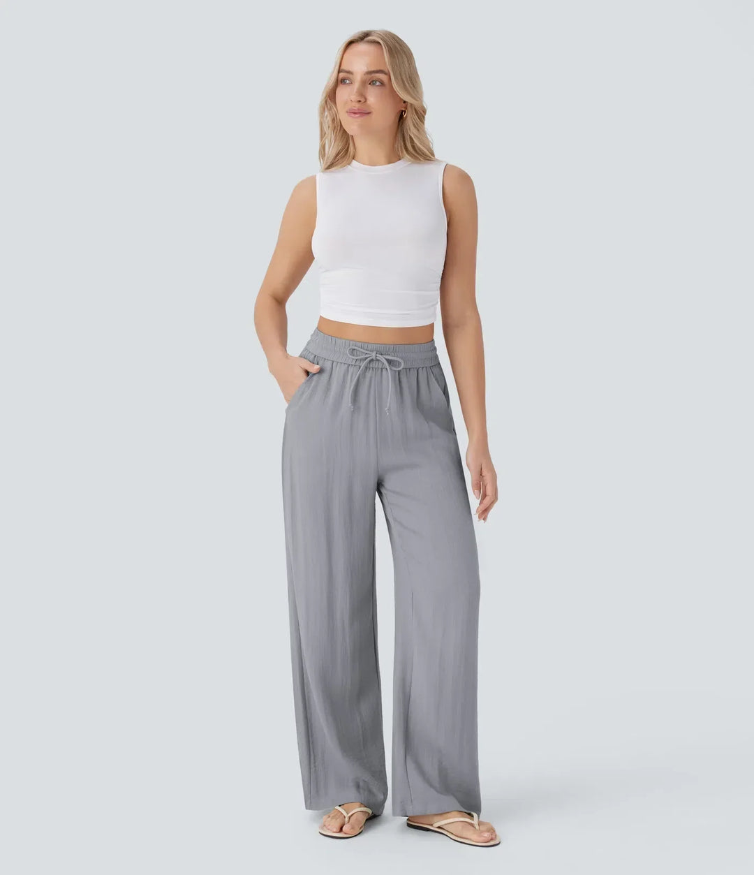 Elena | Bequeme Leinenhose mit fließender Passform