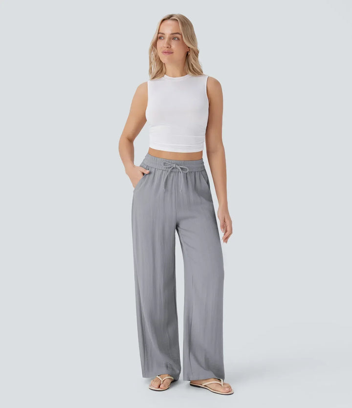 Elena | Bequeme Leinenhose mit fließender Passform