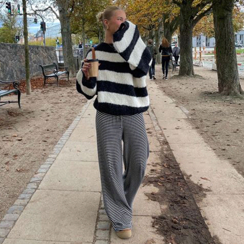 Isabel | Elegante Damen-Hose gestreift klassisch