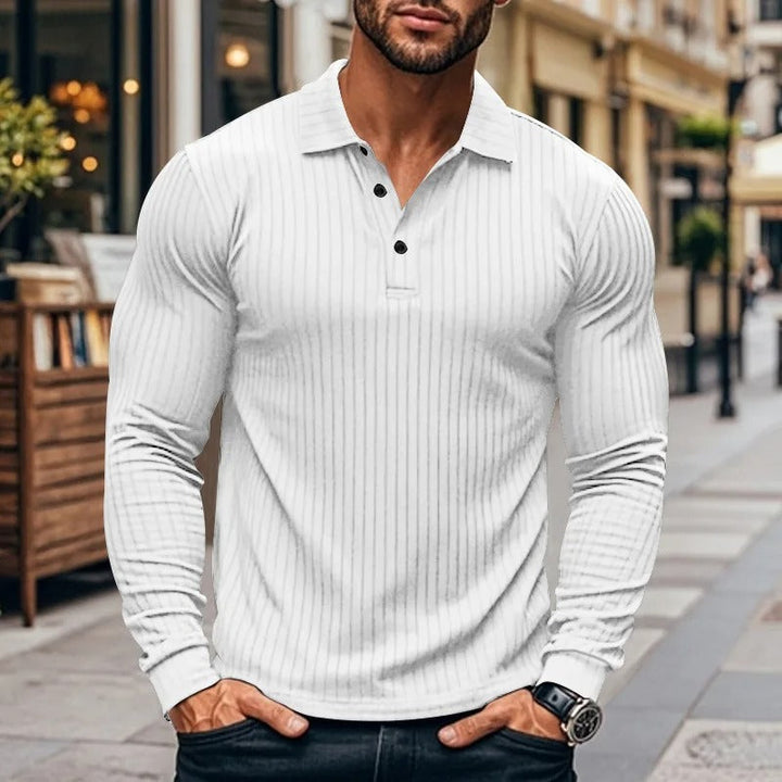 Sven | Langarmhemd mit Knöpfen und klassischem Stil