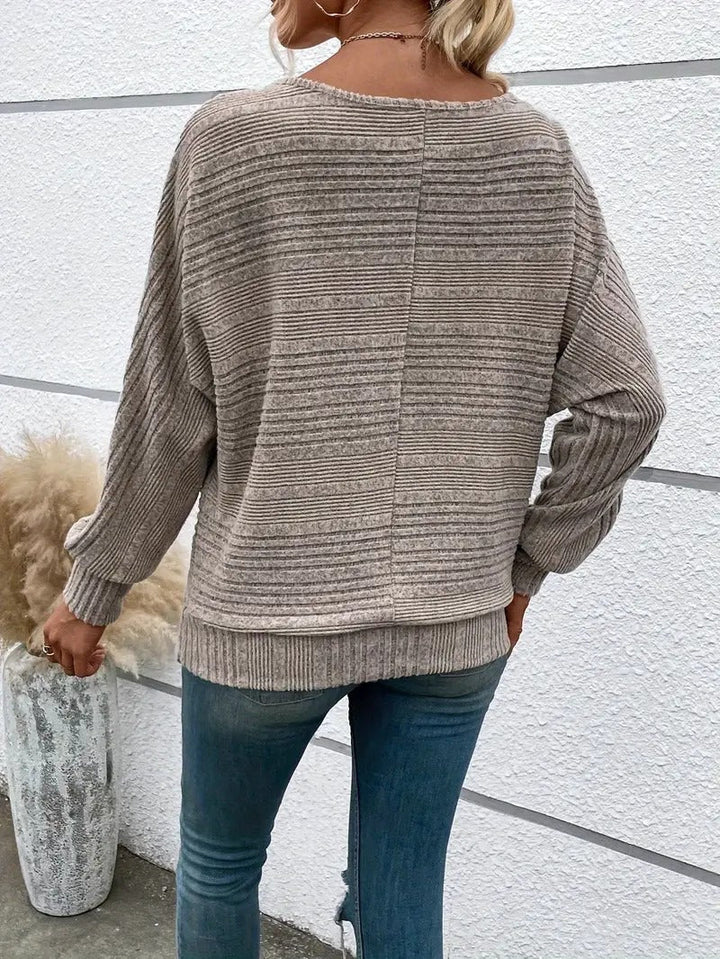 Josefine | Entspanntes, einfarbiges Sweatshirt mit weiten Ärmeln