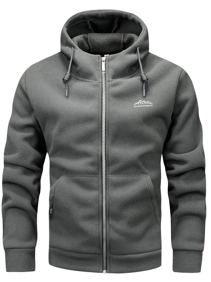 Marek | Bequemer Hoodie mit Zipper und Fronttaschen
