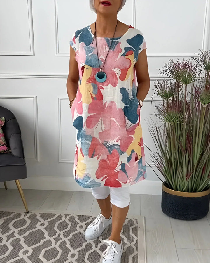 Caren | Lange Bluse mit fließendem Schnitt