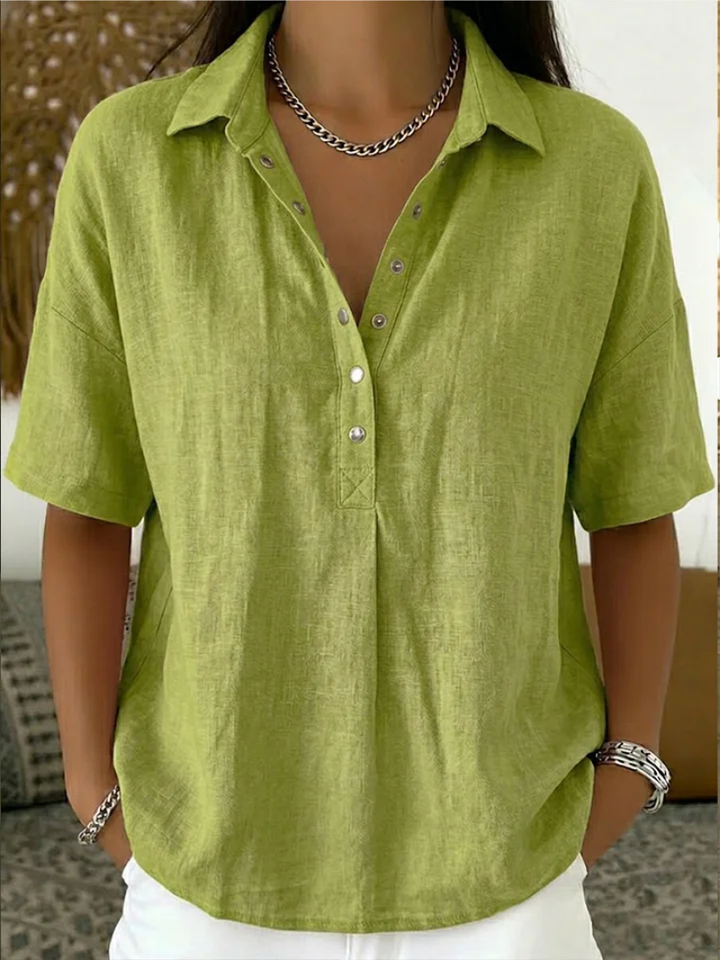 Julia | Edle Bluse mit Kragen und Knöpfen
