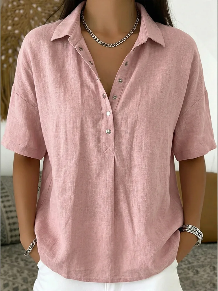 Julia | Edle Bluse mit Kragen und Knöpfen