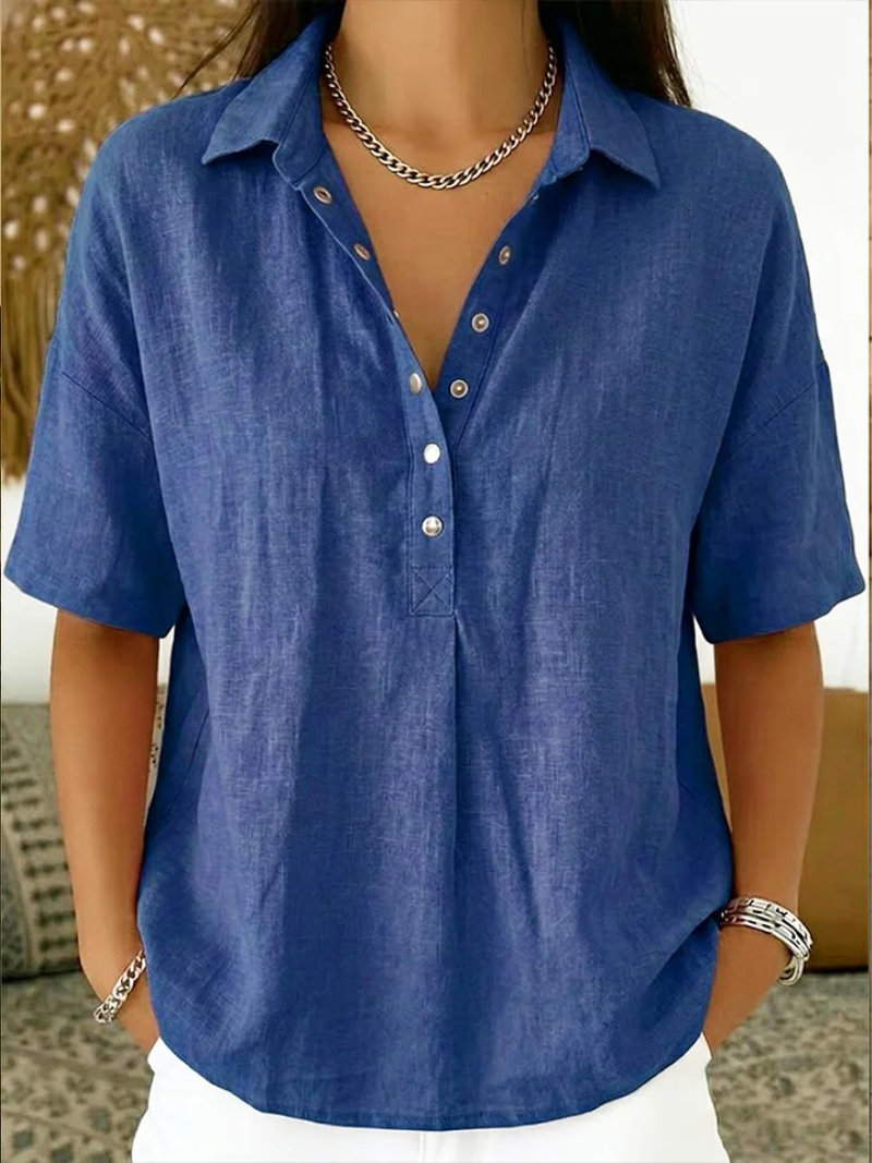 Julia | Edle Bluse mit Kragen und Knöpfen