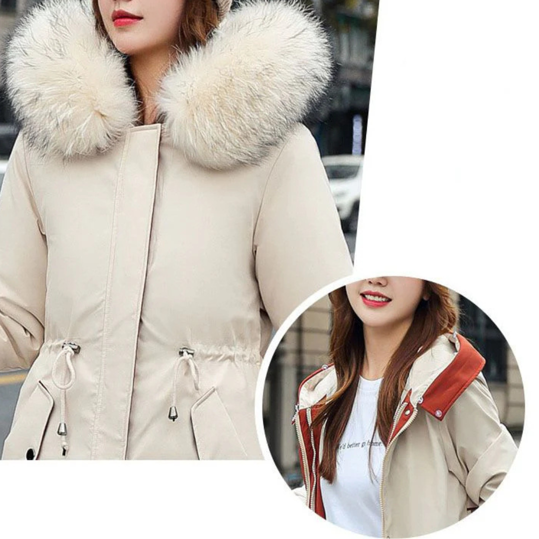 Isabelle | Damenjacke für Winter mit Kapuze und Pelz