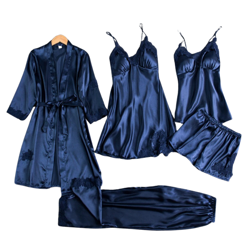 Livia | Luxurious 5-in-1 satin pyjama set für Damen