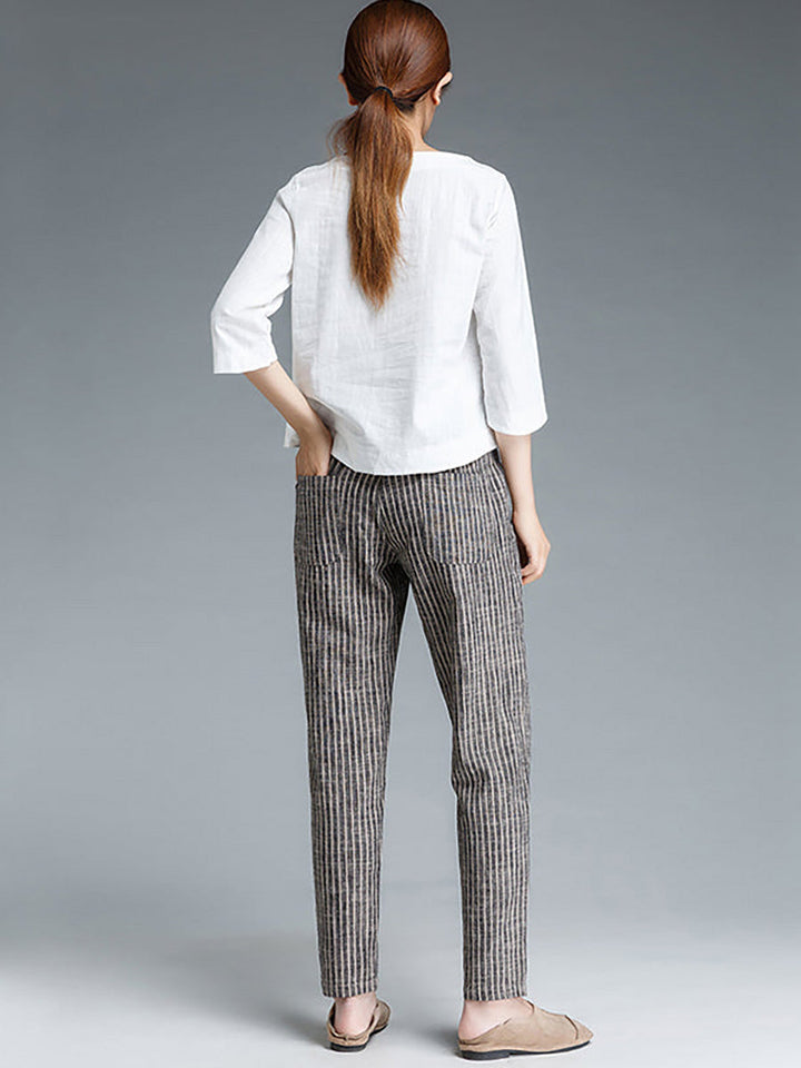 Meliora | Damenhose mit eleganten Streifenmustern