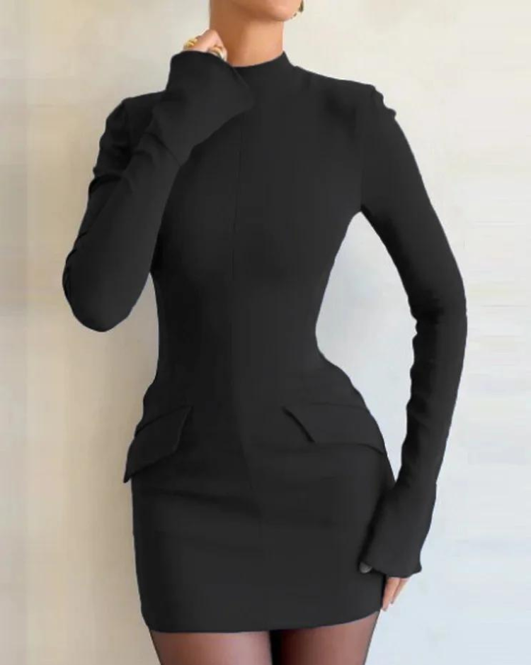 MONA | Kleid mit langen Ärmeln und Taillierung