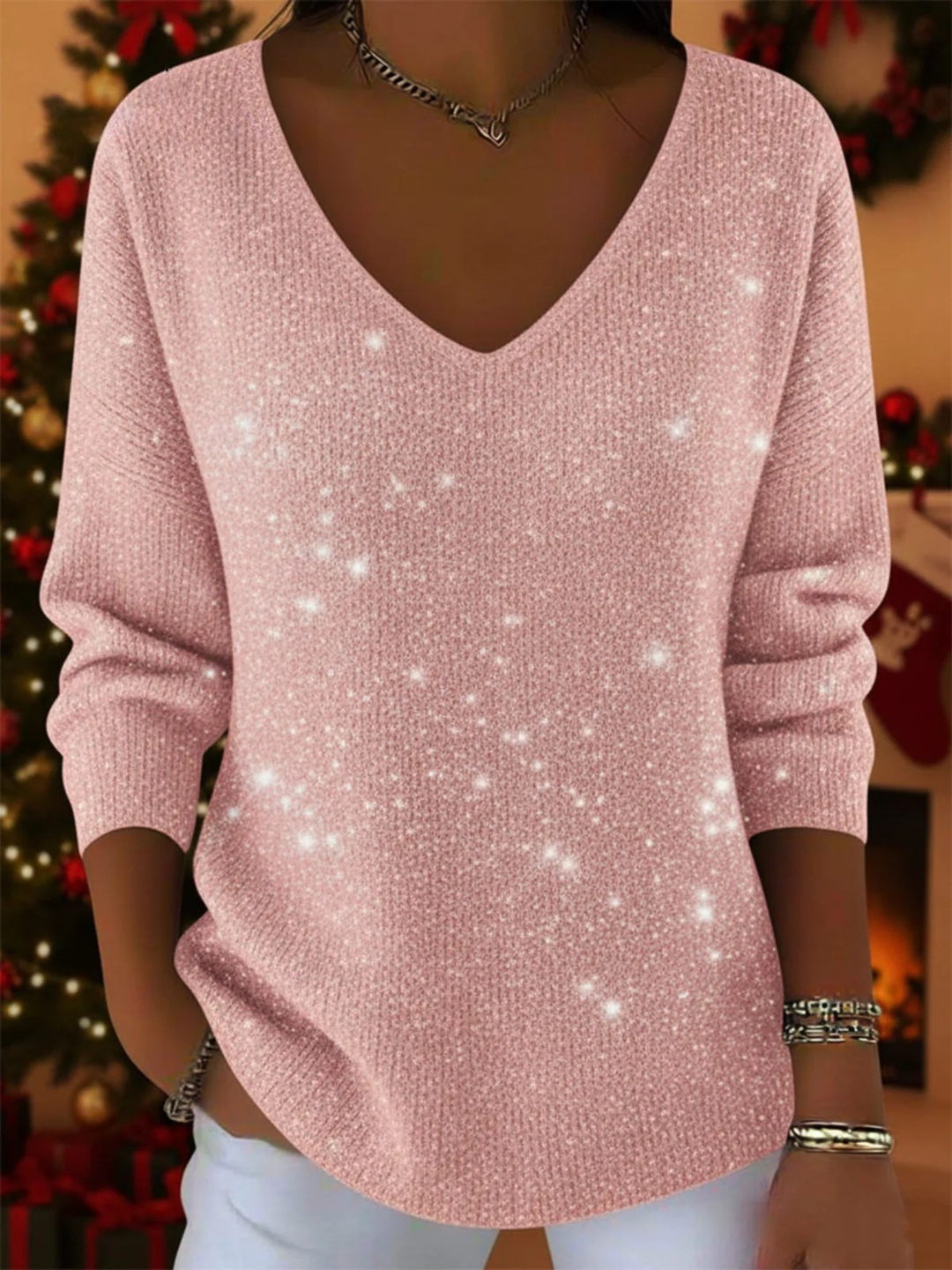 Mara | Elegante Damenstrickjacke Mit V-Ausschnitt
