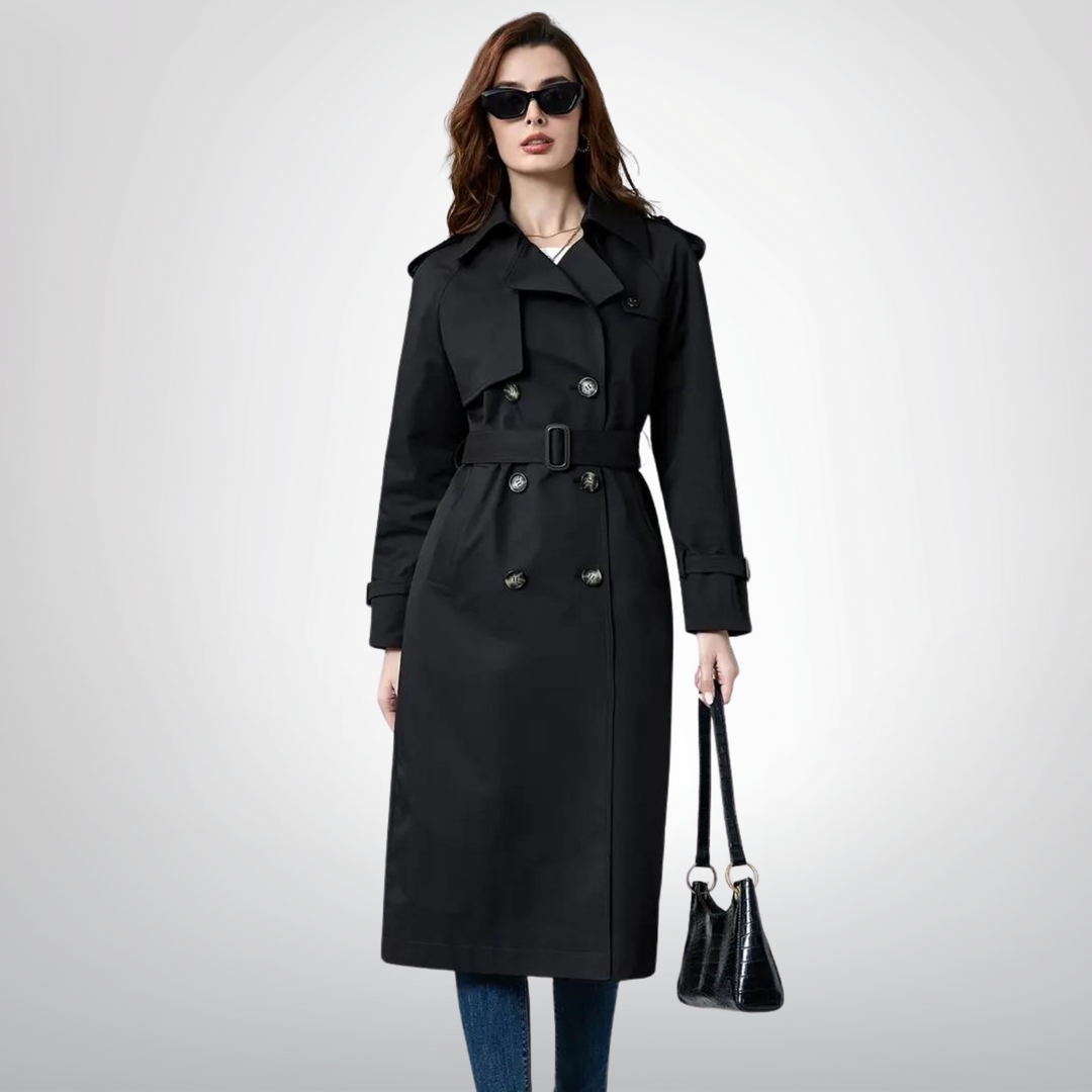 Evelina | Trenchcoat mit Gürtel & femininer Linie